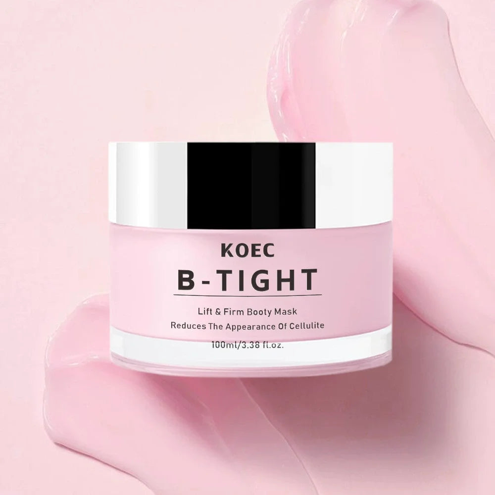 Ship from US KOEC B-Tight Firming Body Cream for Buttocks, Overnight Moisturizing Body Mask, Intensive Hydration Care for Dry Skin, Smooth Looking Skin Care, 100ml