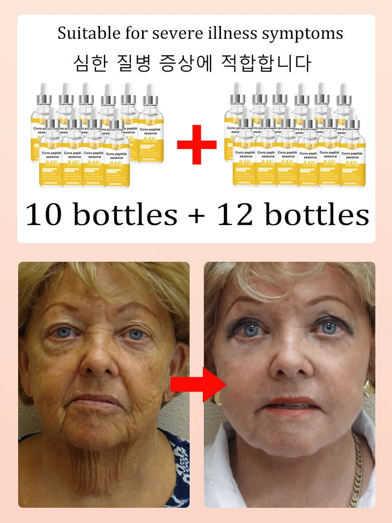 Peptide Facial Essence Serum Hyaluronic Acid Collagen Blend Deep Hydration Skin Elasticity Care Daily Beauty Treatment