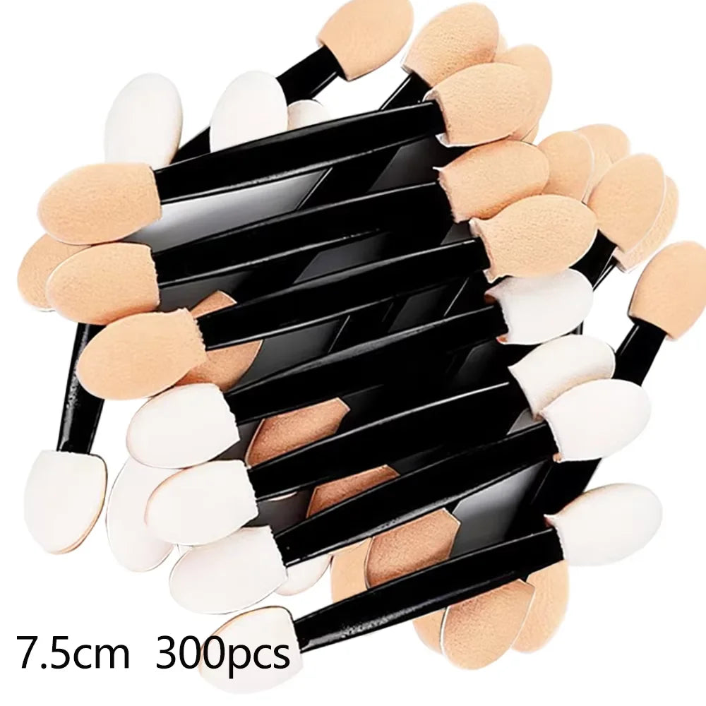 10/30/300pcs Double Ended Eyeshadow Brush Eyeshadow Applicators 6.2cm Makeup Sponge Brushes For Women Cosmetic Beauty Tool Halalzen