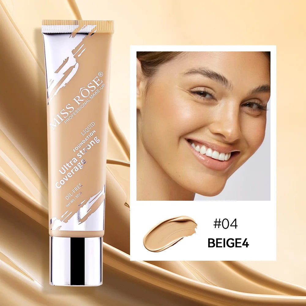 Oil‑control LongLasting Foundation Cream Natural Buildable Coverage Concealer Makeup Base Sweat Proof Non‑fading Facial Cosmetic