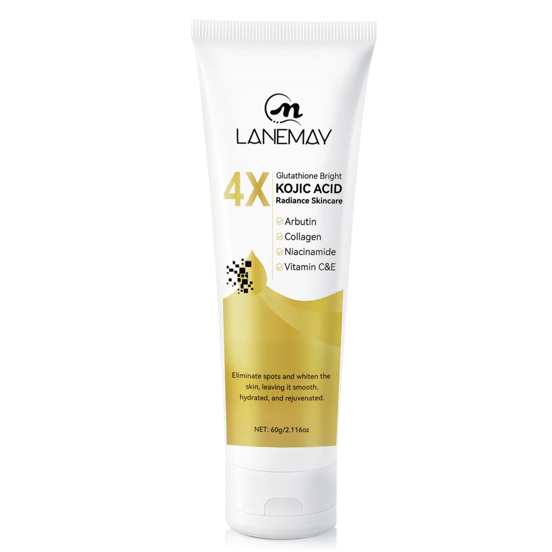 4X Glutathione Bright Kojic Acid Radiance Skincare - Eliminates Spots, Evens Tone, Smooths & Hydrates, 60g