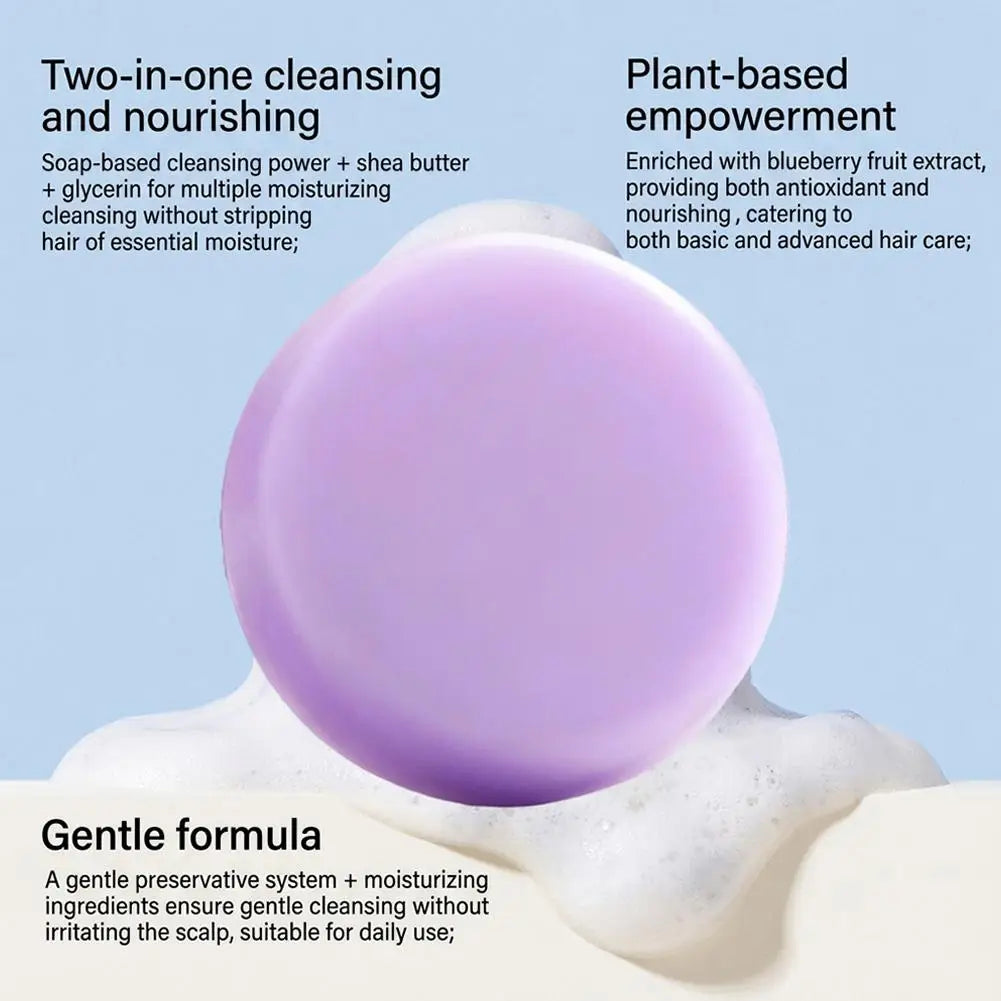 Blueberry Fields Shampoo & Conditioner Bundle Bars Strengthen & Norish Hair, Gentle Moisturizing Scalp Dry & Damaged Hair Care Halalzen
