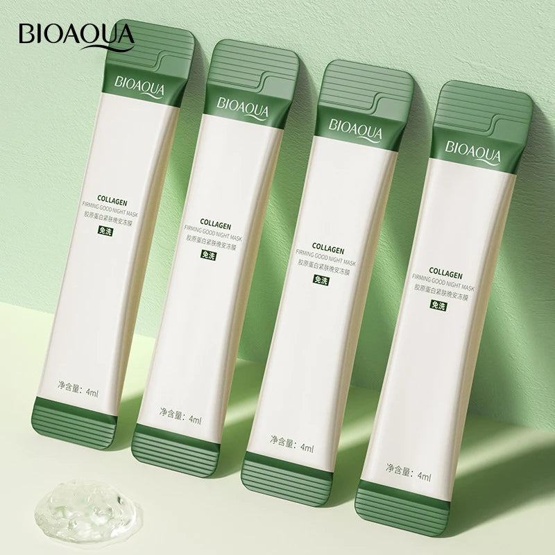 10/20/30pcs BIOAQUA Collagen Sleeping Facial Masks Moisturizing Nourishing Anti-aging Sleeping Face Mask No-wash Masks for Face