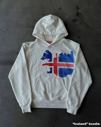 2025 American Retro Design Harajuku Y2K Casual Loose Hoodie Men New Street Hip-hop Fashion Punk Oversized Sweatshirt Women