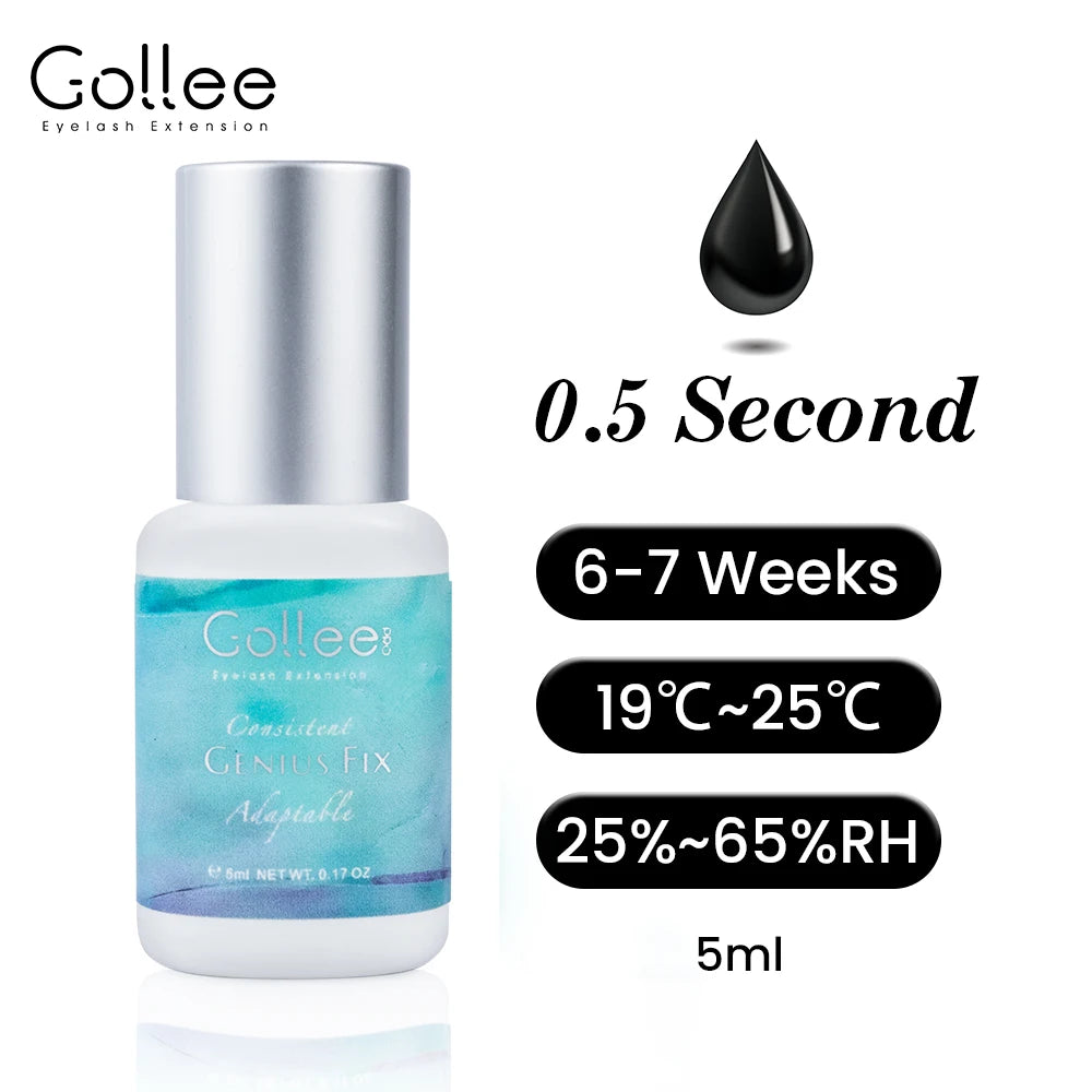 Gollee 1-2s Fast Drying Lash Glue Eyelash Extension Waterproof 6-8 Weeks Long Lasting Adhesive Profession Super Glue Makeup Tool