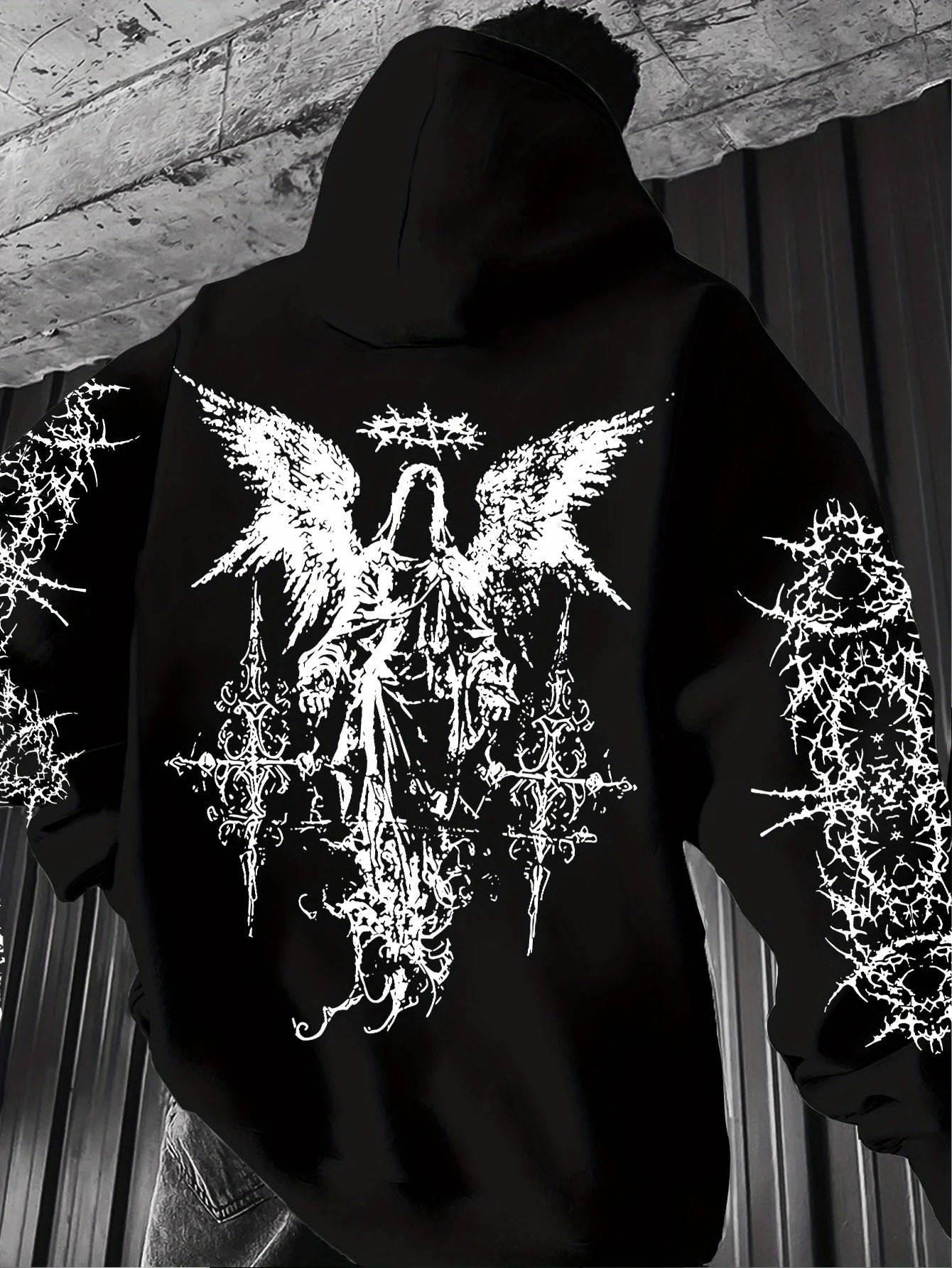 High Street Y2K Goth Zipper Hoodie Graphic Print  Up Hip Hop Hooded Sweatshirt Harajukus Streetwear Vintage Pullover Hoodies