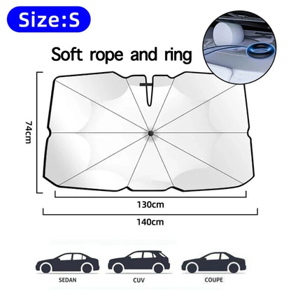 Car Umbrella Sunshade Windshield Front Cover Window Foldable Sun Shade Block Heat Portable Bent Parasol Auto Curved Model Shades