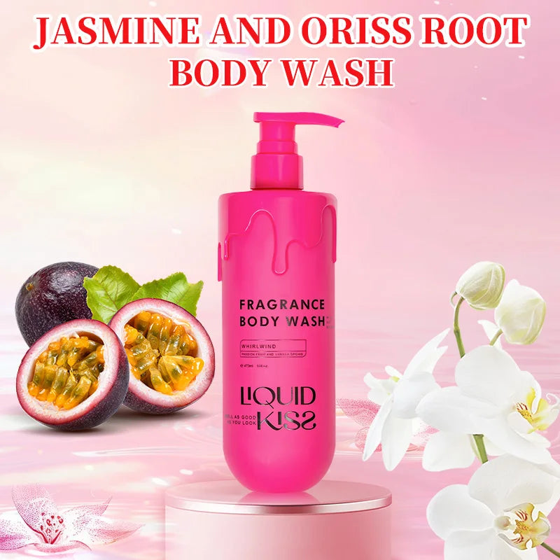 LIQUID KISS Body Wash for Women Oat Etract Moisturizing Shower Deep Moisture WHIRLWIND Fragrance Body Bath Shower Gels 473 Ml Halalzen