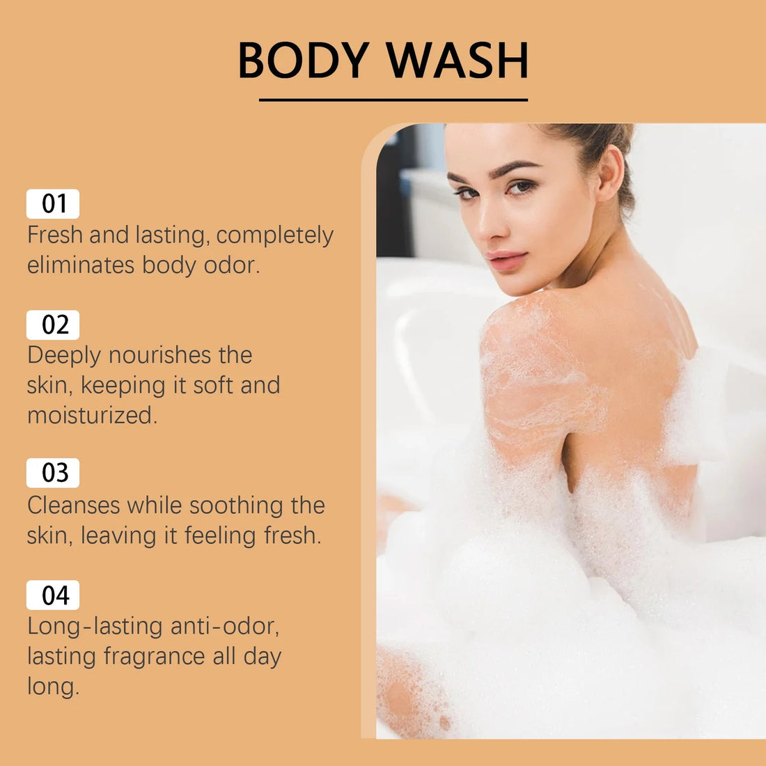 Persimmon Body Wash Remove Dirt Sweat Eliminating Odor Oil Control Exfoliating Smoothing Softening Lasting Aroma Foam Shower Gel Halalzen