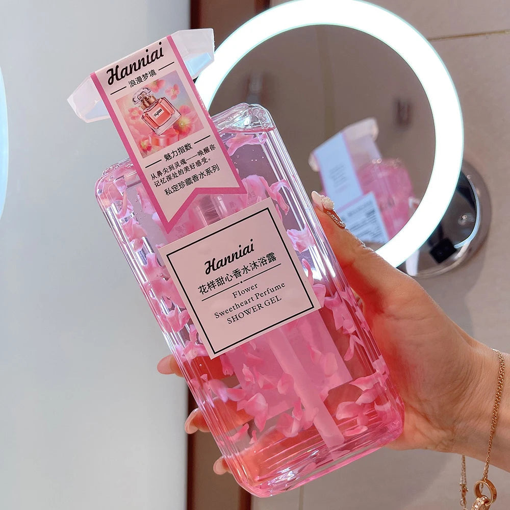 500ml Rose Extract Petal Essential Oil Shower Gel Deep Cleansing Long lasting Fragrance Moisturizing Aromatic Body Care Bath Halalzen
