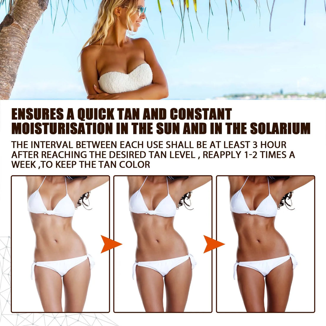Intensive Tanning Accelerator Spray Self Tanning Spray Self Tanner Summer Beach Long Lasting Bronzing Sunless Fake Tan Products