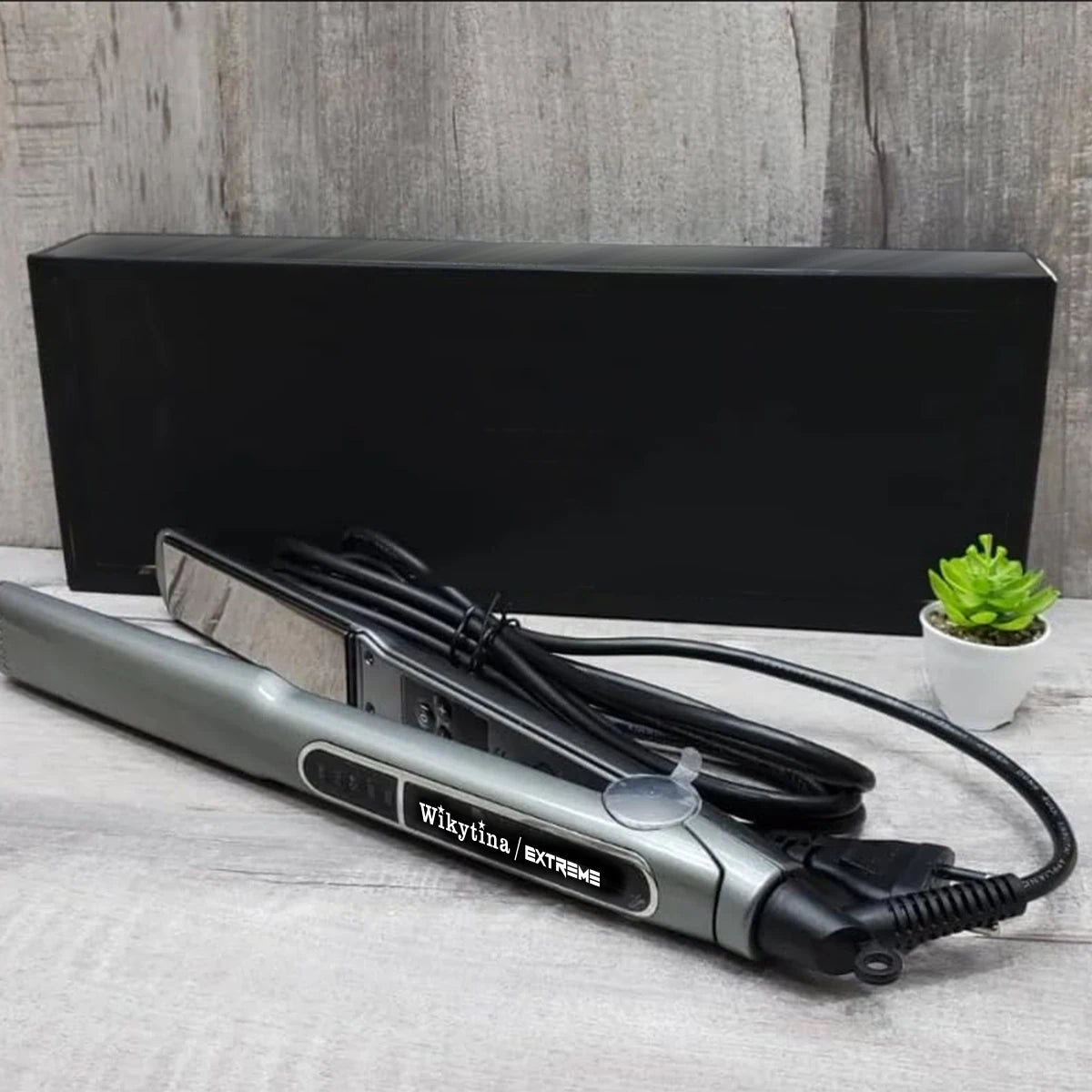 Lizze Style 2 in 1 Hair Straightener Curler Nano Titanium Dual Purpose for Straight or Fluffy Curls Portable Home Use Halalzen