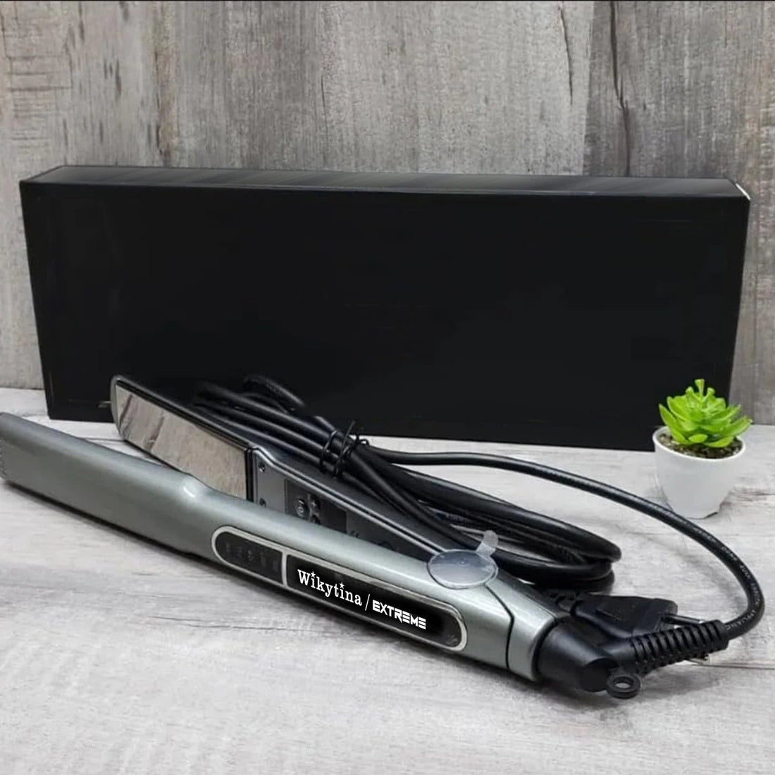 Lizze Style 2 in 1 Hair Straightener Curler Nano Titanium Dual Purpose for Straight or Fluffy Curls Portable Home Use Halalzen