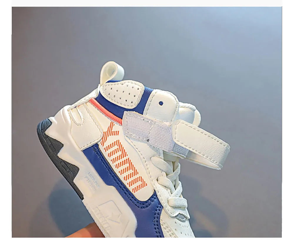 Fashion Sneakers For Kids Trend Fashion Basketball Shoes For Boy Soft-soled Anti-slippery Children's Sport Shoes Tennis Shoes