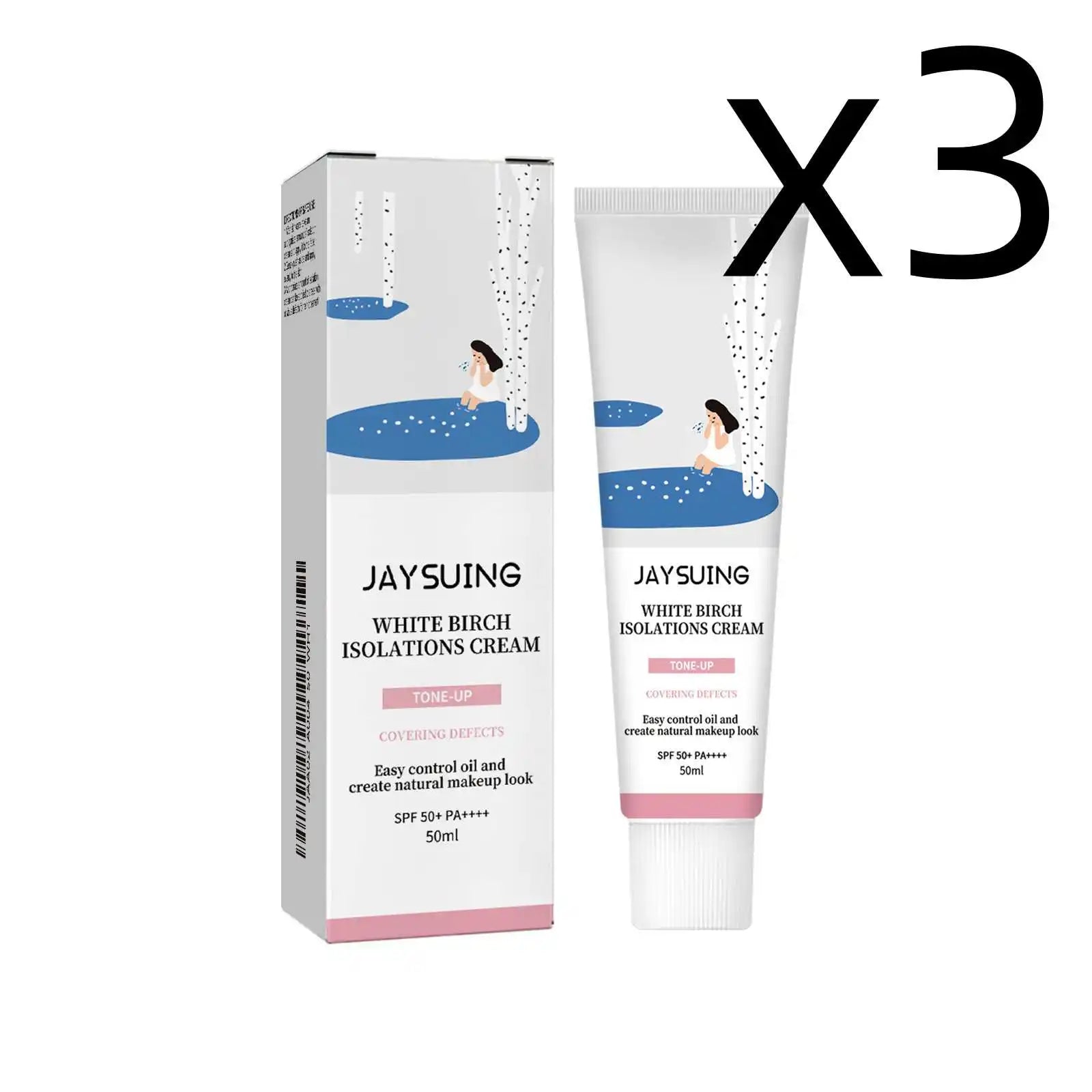 Sunscreen Spf 50+ Pa+++ Uv Protection Isolation Sunblock Refreshing Brightening Hydrating Waterproof Makeup Whit-ening Sun Cream Halalzen