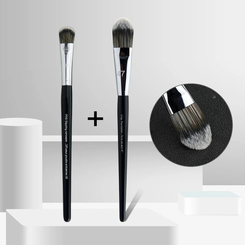 LOYBJ Professional Foundation Brush 47 Broom Head Liquid Foundation Shadow Concealer Brushes Women Face Base Makeup Beauty Tools Halalzen