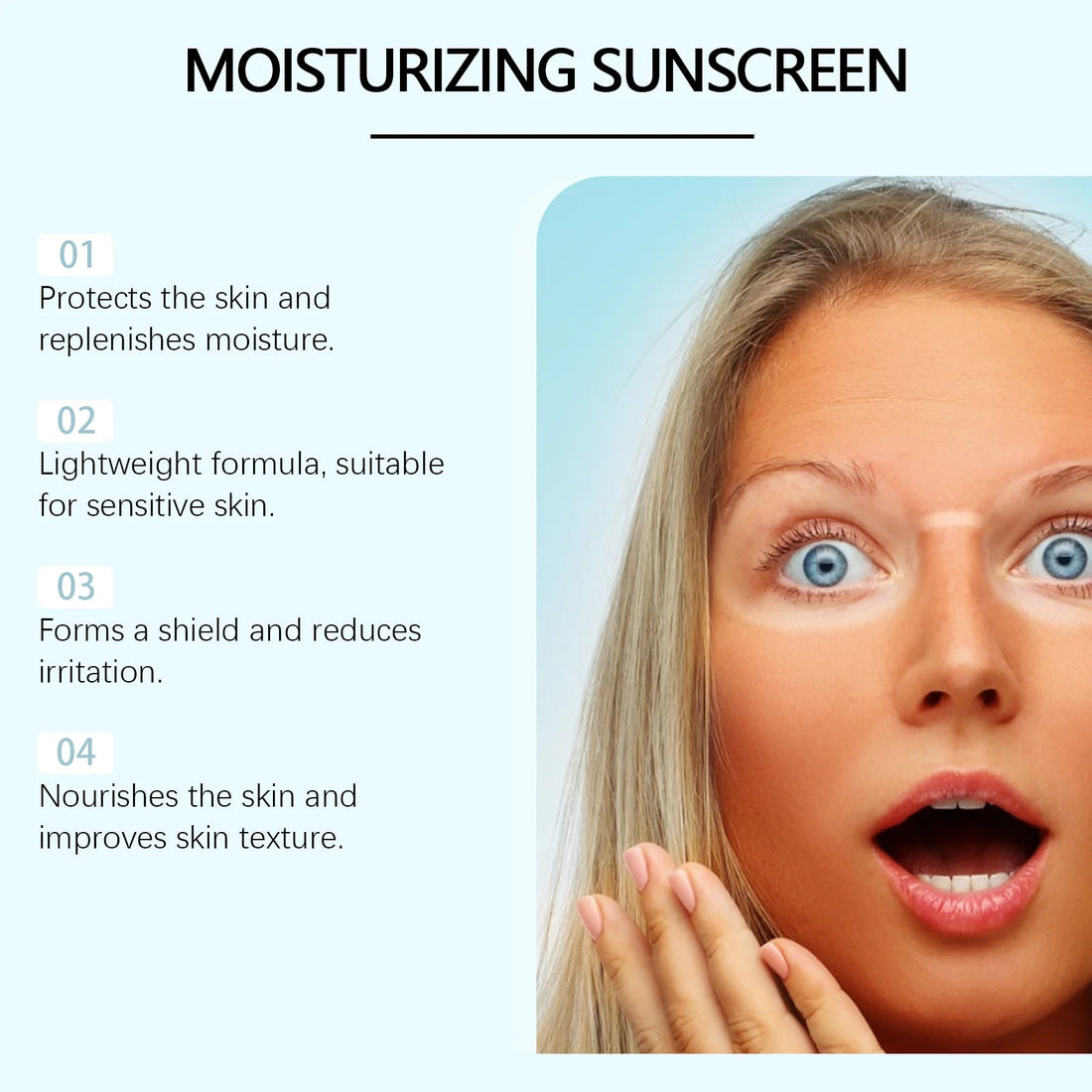 Centella Sunscreen Spf50+ Pa++++ Calming Moisturize Oily Sensitive Skin Soothing Long-Lasting UV Protection Sunblock Face Cream Halalzen