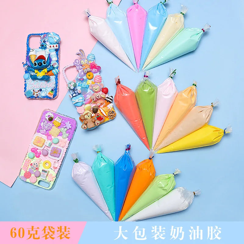 60g Imitation Cream Glue Charms Handmade Whipped Phone Case Decoden Shaker Jewelry Tools Tools Professional