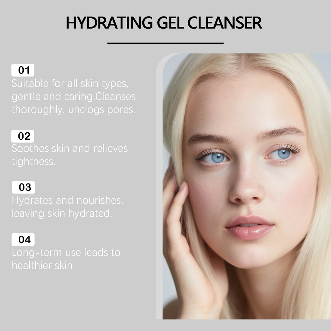 HOYGI Facial Cleansing Gel Oil Control Moisturizing Face Wash Anti-Acne Pore Refining Blackhead Remover Gentle Brightening Skin Halalzen