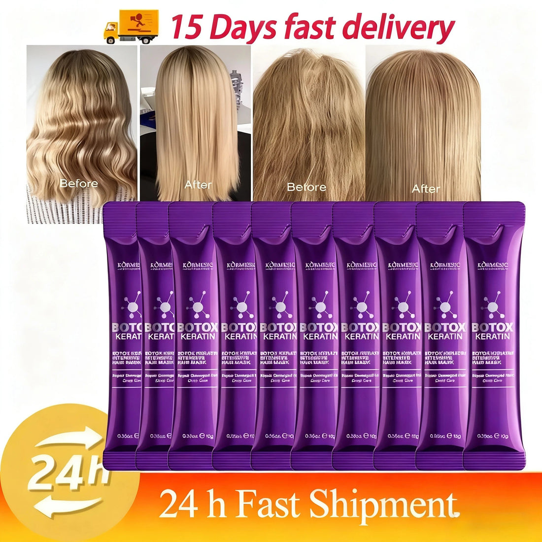 Keratin Hair Mask 5 Seconds Repair Damaged Frizzy Hair Soft Smooth Shiny Nutrition Deep Moisturize Nourishing Hair Care Halalzen