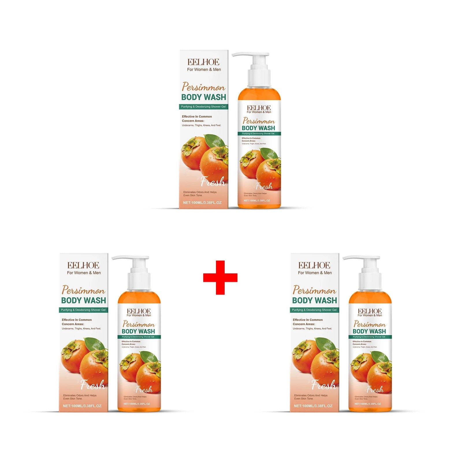 Persimmon Body Wash Eliminating Odor Exfoliating Long Lasting Moisturizing Refreshing Oil Control Smoothing Fragrance Shower Gel Halalzen