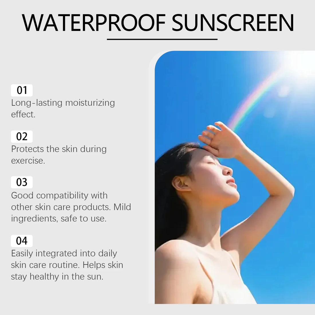 Beef Tallow Sunblock SPF 50 All-in-One Nourishing Body Protection Cream UV Shield Moisturizing Nourishing Sun Block Cream
