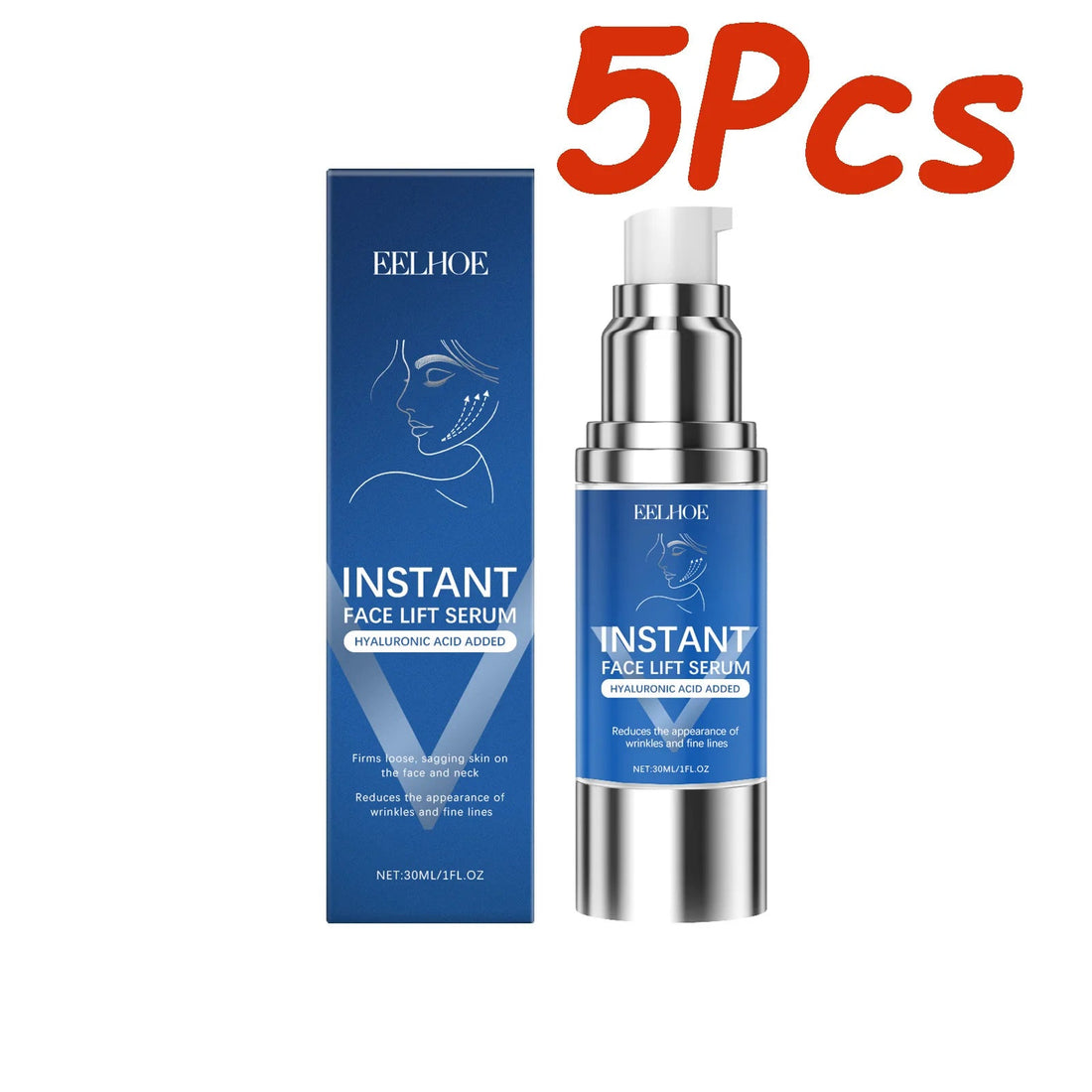 Instant Face Lifting Serum Firming Anti-Wrinkle Deep Moisturizing Brightening Smoothing Fade Fine Lines Tightening Essence Halalzen