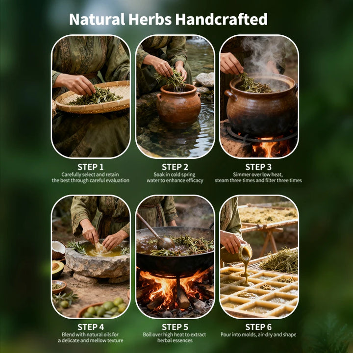Usman Grass Handmade Soap Natural Herbal Shampoo Soap Hair Loss Treat Strengthens Roots Hair Growth Bar Controls Oil Hair Care