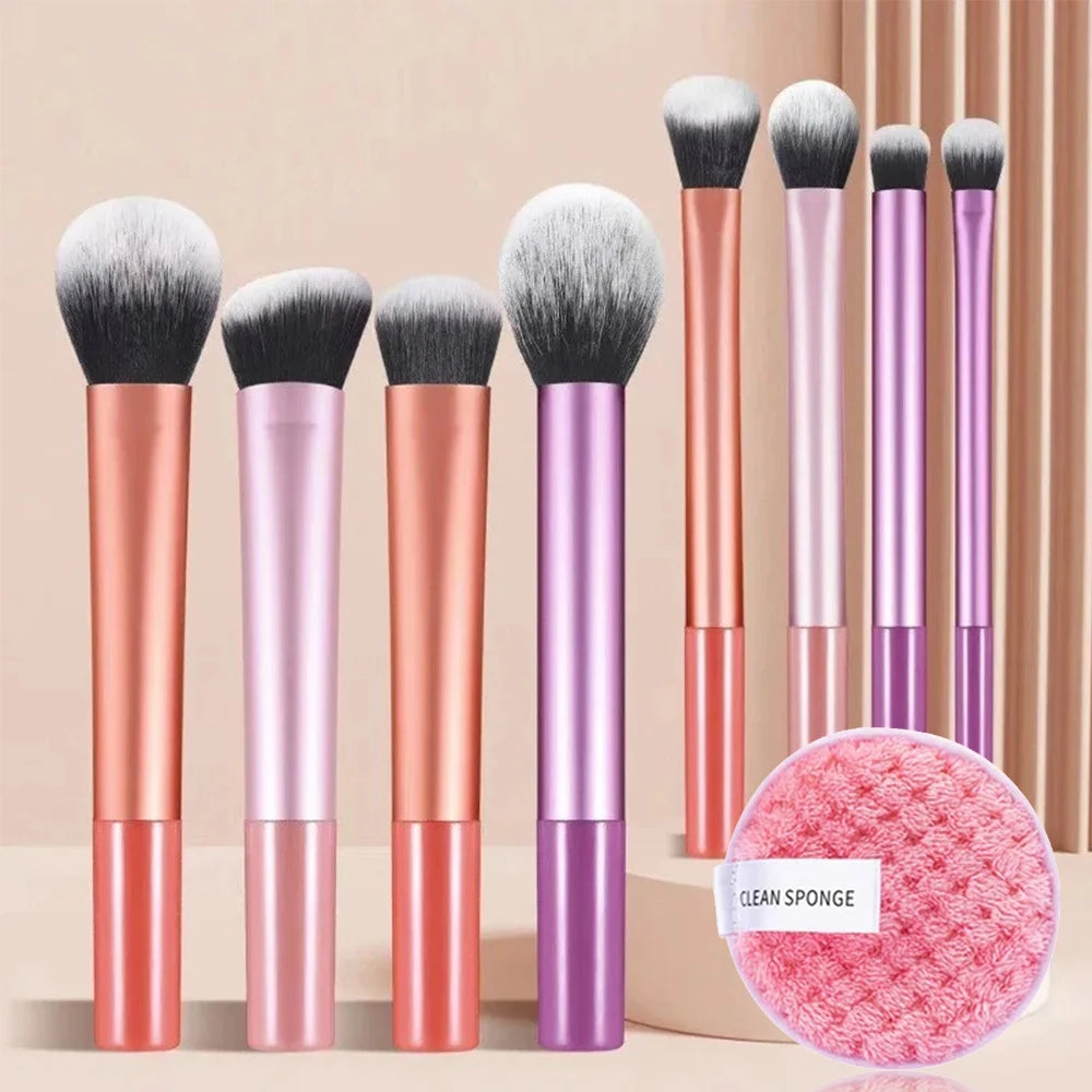 8pcs Makeup Brush Kit Soft Synthetic Hair Make Up Brushes Foundation Blush Eyeshadow Cosmetic Makeup Tools Halalzen