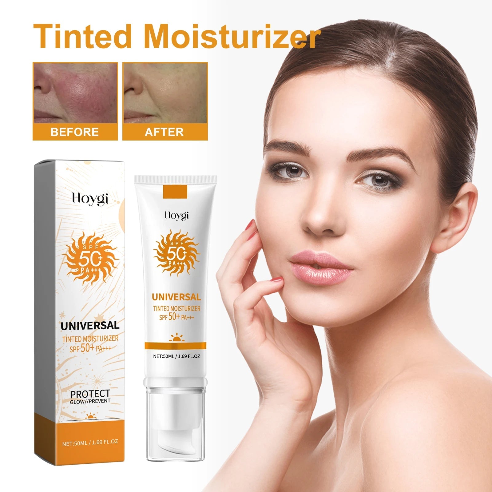 Hoygi Sunscreen whitening face sunscreen isolation makeup base moisturizing refreshing UV sunscreen Skin Whitening Cream Halalzen
