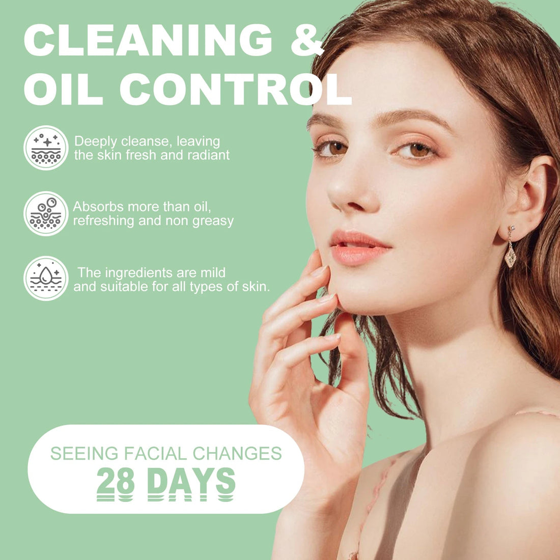 Green Tea Cleaning Facial Mask Stick Deep Cleanse Tender&Smooth The Face Moisturize Fine Pores Solid Cleaning Facial Mask Stick Halalzen