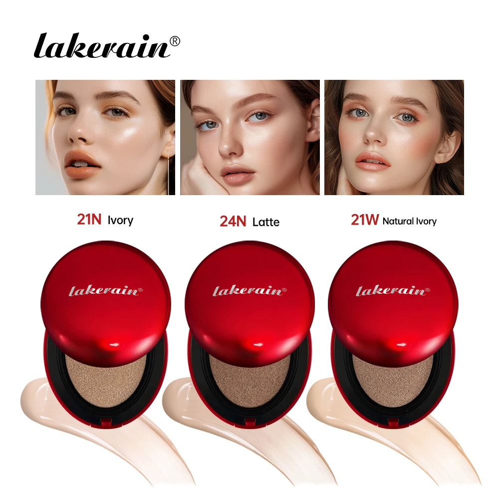 Lakerain Sunscreen Cushion Foundation  Waterproof Long-lasting Brighten Foundation Cream Women Base Makeup Face Korean Cosmetics Halalzen