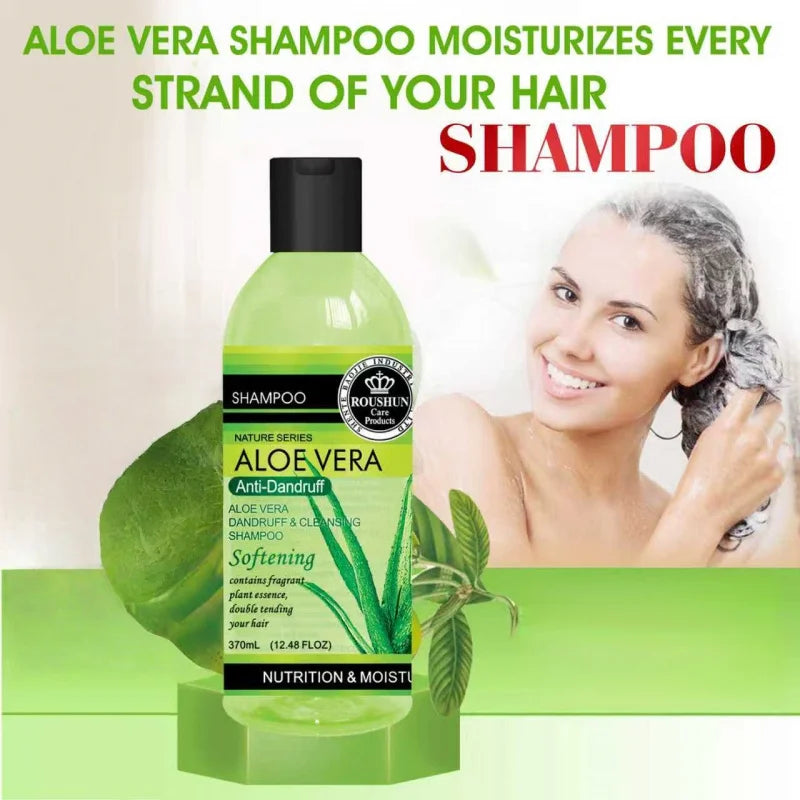 ROUSHUN LOE VERA SHAMPOO CONDITIONER  SET Clean the scalp, nourish hair, and provide fluffy, smooth, and fragrant hair care Halalzen