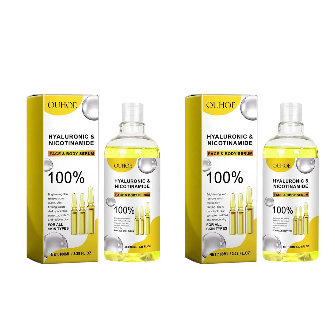 Hyaluronic Acid Facial Serum Moisturizing Smoothing Repair Skin Nicotinamide Brightening Skin Care Lift Firm Face Body Essence