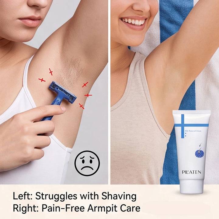 1/2/3/4PCS MILD HAIR REMOVAL CREAM, SMOOTH EASY SPREADING TEXTURE, FOR UNDERARM, ARM AND LEG HAIR CARE, SUITABLE FOR MEN AND WOMEN, EASY SIMPLE OPERATION, DAILY TREATMENT FOR UNWANTED BODY HAIR, 100G TUBE PACKAGING