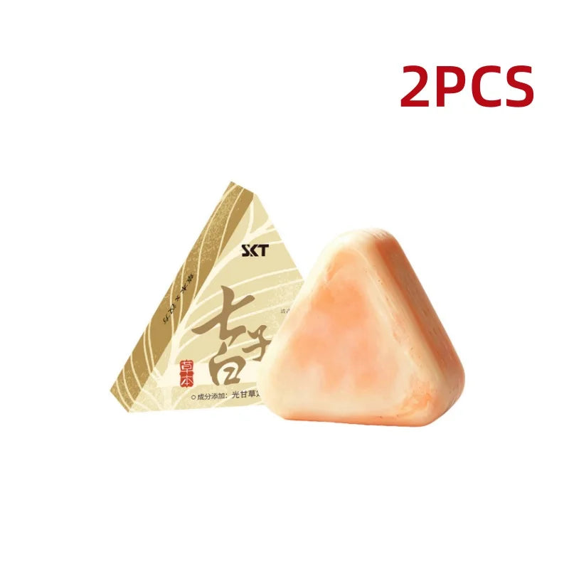 Coconut Oil Compound Herbal Handmade Soap 100g Natural Plant Extract Multifunctional Cleaning Triangle Soap Mild Non-irritating
