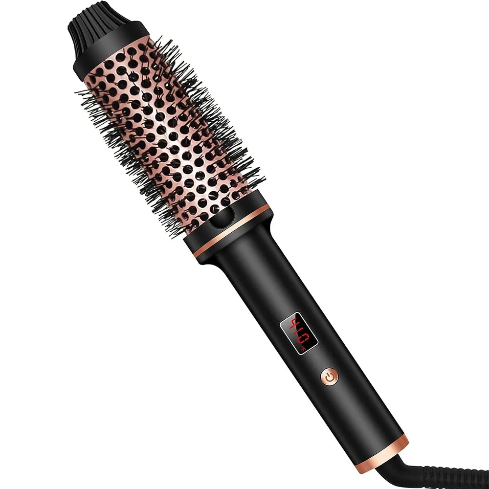 Valentine Gift Hair Curler Straightener Electric Hair Brushes Hot Comb Professional Curling Iron Heated Anti-Scald Thermal Brush Halalzen
