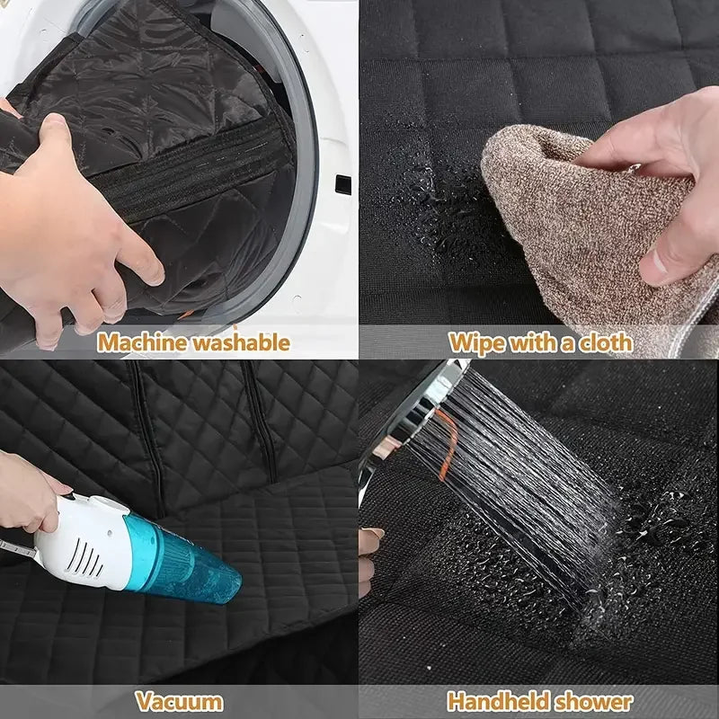 Advanced Car Seat Cushion, Rear Seat Car Seat Cover Protective Cover, Waterproof Bench Car Seat Cover, Anti-Slip Rear Seat Cover for Most Cars, Trucks, Suv, Black
