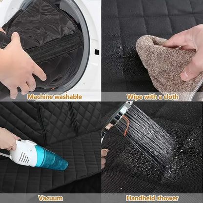 Advanced Car Seat Cushion, Rear Seat Car Seat Cover Protective Cover, Waterproof Bench Car Seat Cover, Anti-Slip Rear Seat Cover for Most Cars, Trucks, Suv, Black