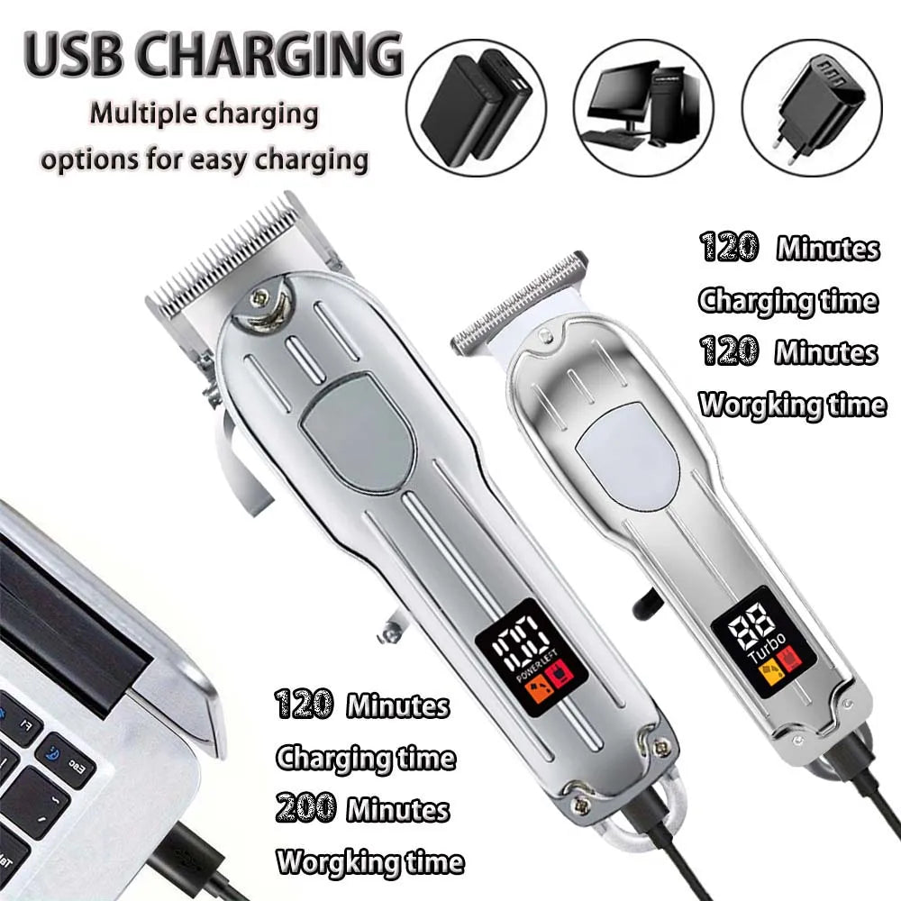Hair Clippers for Men Professional, Barber Clippers and Trimmers Set, Cordless Hair Clippers for Hair Cutting Kit Halalzen