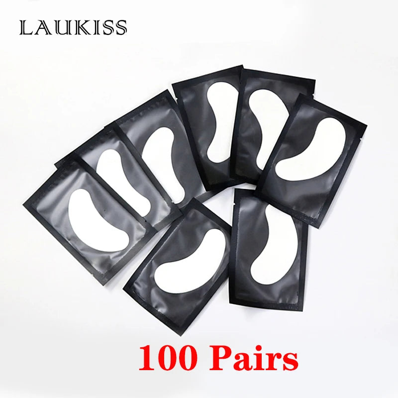25/50/100Pairs Eye Patches Under Eyelash Pads for Building Paper Patches Lint Free Stickers for False Eyelashes LAUKISS