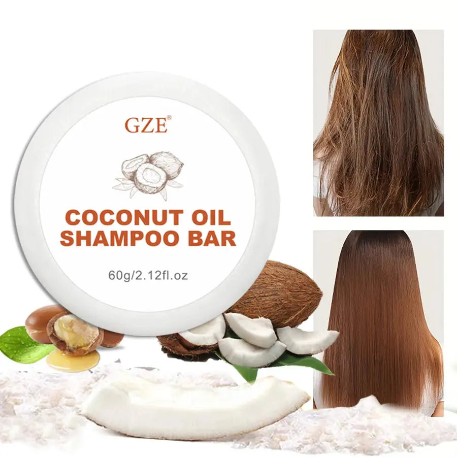 GZE Coconut Oil Shampoo Bar, Moisturizing Bar Shampoo for Dry Hair Halalzen