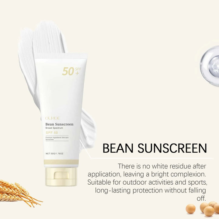 SPF 50+ Mild Moisturizing Sunscreen Soothe Cool Sunblock UVA/UVB Brighten Anti Oxidate Sun Prevent Sunburn Moisturize Sunscreen Halalzen