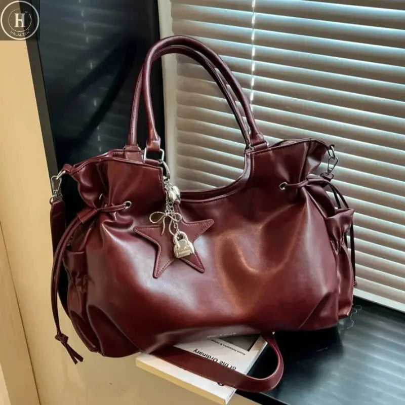 Fashionable Brand Design Tote Bag New Retro Shoulder Bag Casual Large-capacity Crossbody Bags Light Luxury High-end Women's Bags HALALZEN