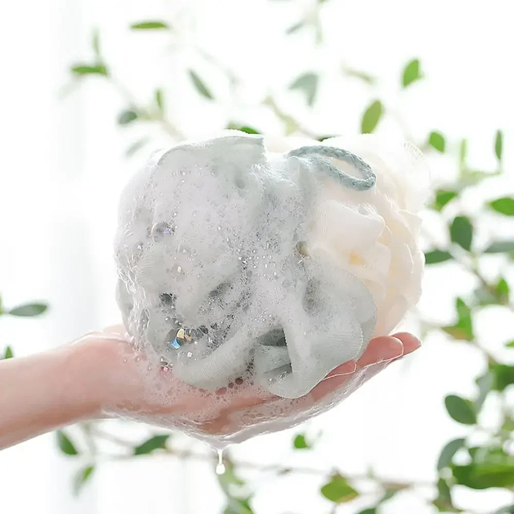 Soft Shower Mesh Foaming Sponge Body Scrub Exfoliating Back Brush Skin Cleaner Bath Bubble Ball Skin Care Bathing Accessories Halalzen