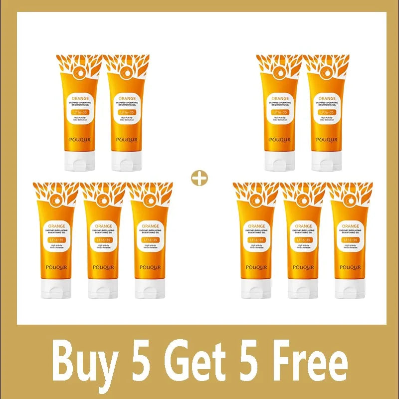 100g Orange Facial Exfoliate Gel For Deep Moisturizing Pore Cleansing Gentle Facial Scrub Body Cleansing Gel Dead Skin Remover Halalzen