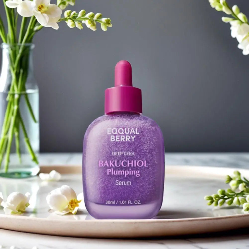 Korean EQQUALBERRY Bakuchiol Plumping Serum - VITAMIN Illuminating Reduces Wrinkles Lifts Skin Moisturizes Brightens Skincare Halalzen