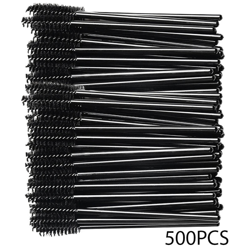 500/1000PCS Eyelashes Brushes Set Wholesaler Lash Mascara Brush For Lashes Extension Eyebrow Wands Applicator Makeup Tools Halalzen