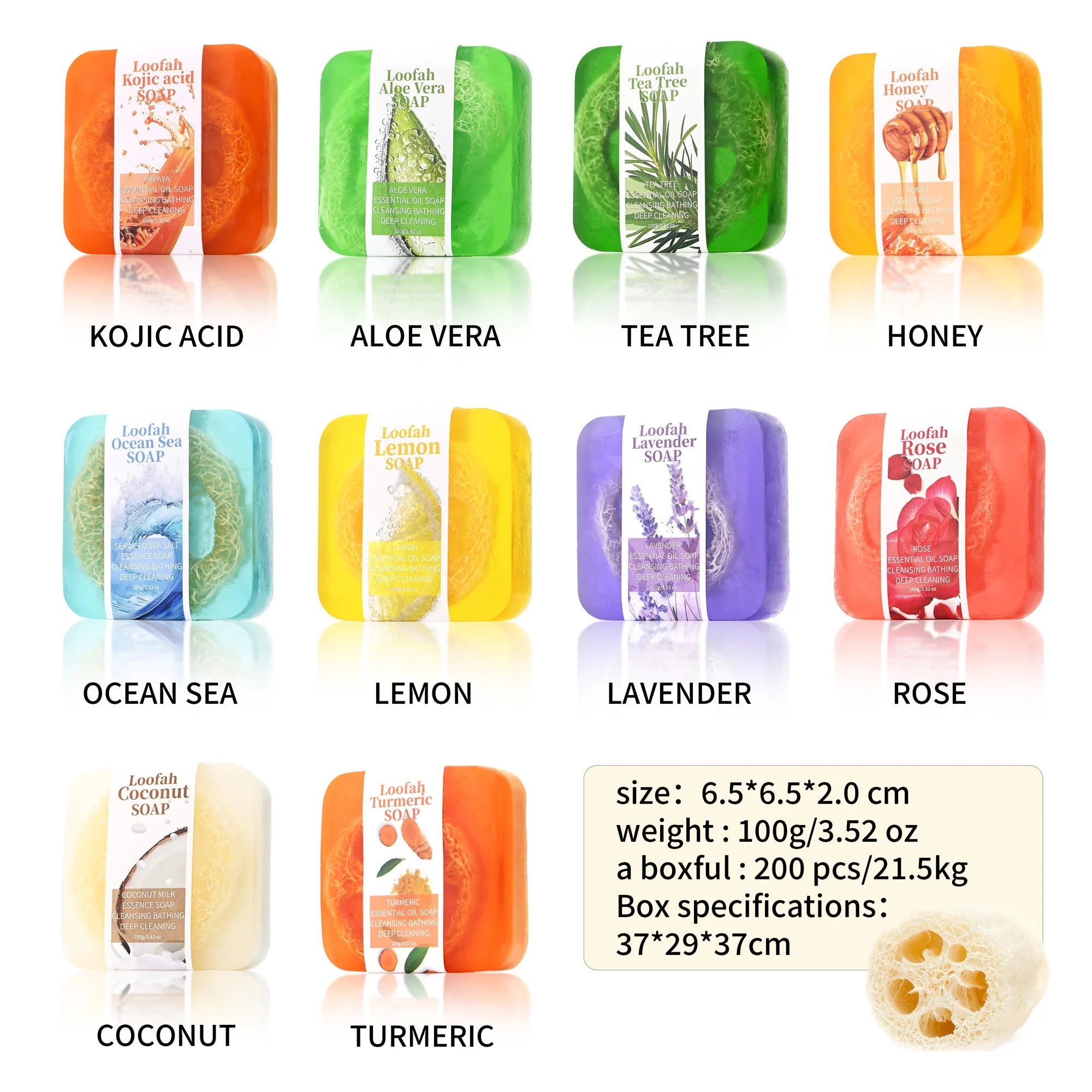 S+100g Tea Tree Loofah Soap Adult Glycerol Herbal Natural Silk Melon Moisturizing Whitening Facial Cleanser Body Bath Cleaning S Halalzen