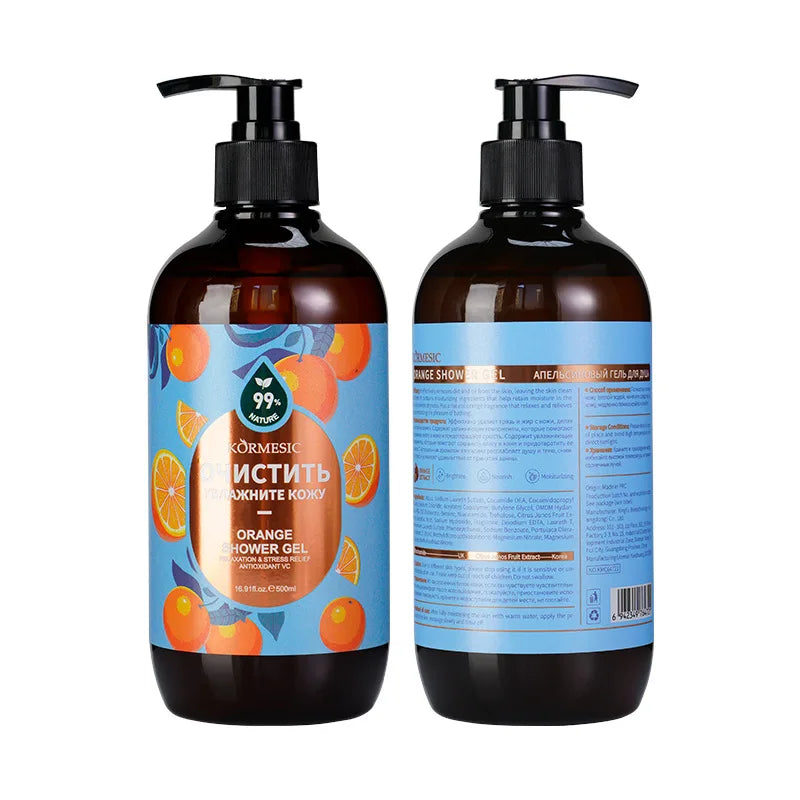 500ml Organic Fruit Infusion Shower Gel Body Lotion Skin Whitening Wash Bath Brightening Delicate Smooth Skin Care Cream Halalzen